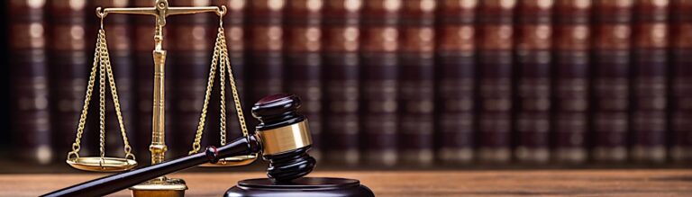 Wooden,Gavel,With,Golden,Scale,On,Table Wooden,Gavel,With,Golden,Scale,On,Table